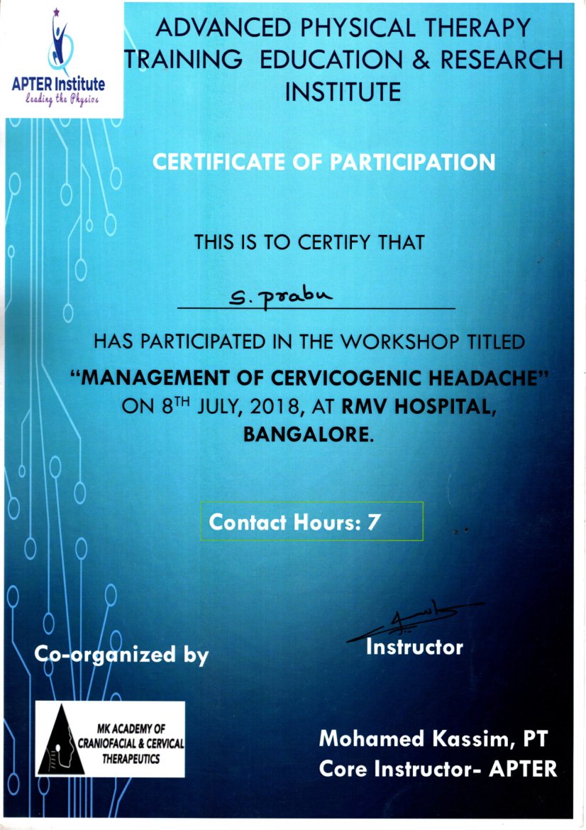 MANAGEMENT OF CERVICOGENIC HEADACHE